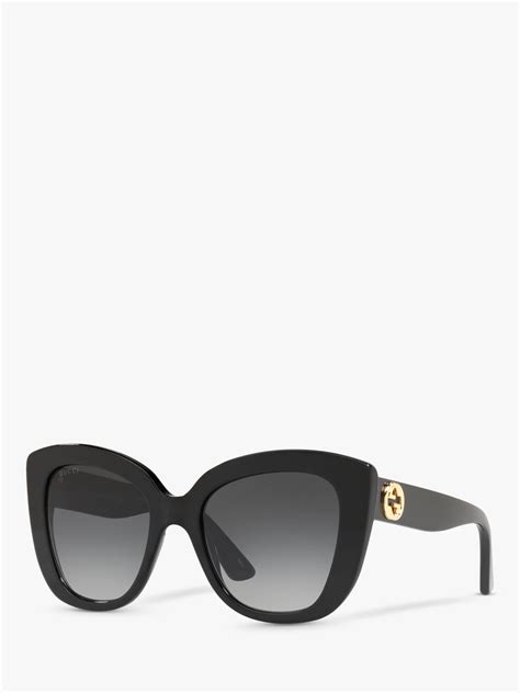 Gucci Grey Gradient Cat Eye Ladies Sunglasses .